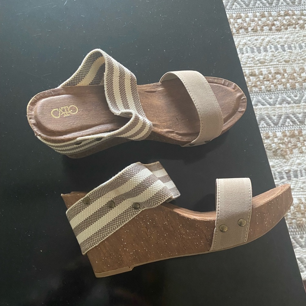 Wedge heel sandals-NEW
